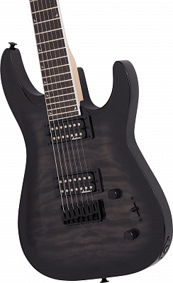 JACKSON JS Series Dinky™ Arch Top JS32Q DKA HT, Amaranth Fingerboard, Transparent Black Burst