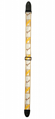 РЕМЕНЬ FENDER 2' MONOGRAMMED WHITE/BROWN/YELLOW STRAP