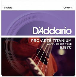 Струны для концертного укулеле D'ADDARIO EJ87C