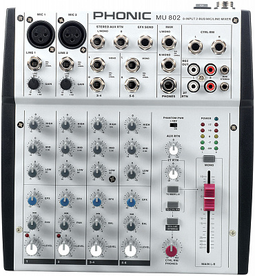 МИКШЕРНЫЙ ПУЛЬТ PHONIC MU 802