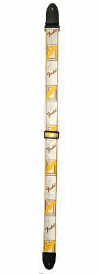 РЕМЕНЬ ГИТАРНЫЙ FENDER 2' MONOGRAMMED WHITE/BROWN/YELLOW STRAP