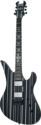 SCHECTER SYNYSTER CUSTOM BLK/SILVER HIPSHOT