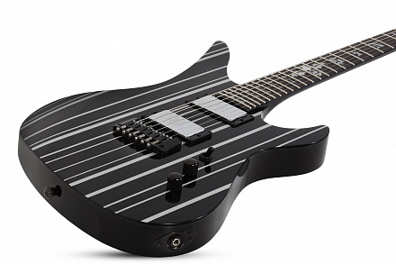 SCHECTER SYNYSTER CUSTOM BLK/SILVER HIPSHOT