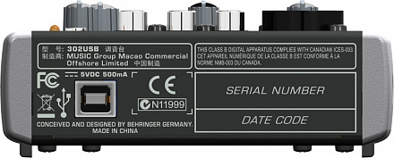 МИКШЕРНЫЙ ПУЛЬТ BEHRINGER XENYX 302USB