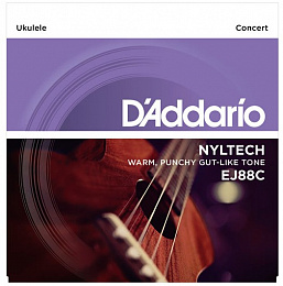 Струны для концертного укулеле D'ADDARIO EJ88C