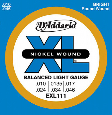 СТРУНЫ D'ADDARIO EXL111