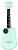 Умное укулеле Popumusic Populele 2(M1) Smart Ukulele Carbon Fiber Edition Cyan Blue