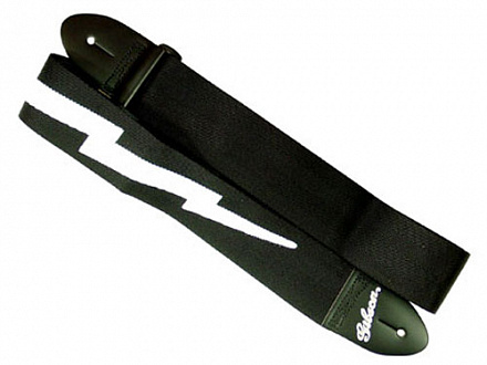 РЕМЕНЬ GIBSON ASGSBL-10 LIGHTNING BOLT Style 2 Safety strap - jet black