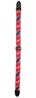 РЕМЕНЬ ГИТАРНЫЙ FENDER 2' MONOGRAMMED RED/WHITE/BLUE STRAP